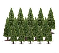 15 Pieces Model Trees Miniature Trees for Christmas Village Scenes Suitable for Diorama, Model Trains and Landscape Decoration Projects