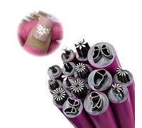15 pieces nailart Stamp Pen Set, Nail Graffiti Art Dotting Tools, Art Tools Pen With 6 Different Nail Patterns For Women Girls
