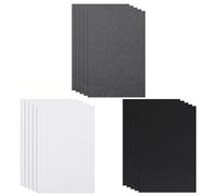 15 Pieces of Felt, Felt Pieces, Craft Felt, Felt Pieces for Crafts, DIY Fabric, Felt Piece Fabric, Felt Square 20 * 30cm (White, Gray, Black)