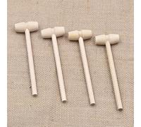 15 Pieces of Log Flat-Head Small Wooden Mallet, Smooth and Burr-Free Surface, Mini Cake Hammer, Suitable for Handmade Model Assembly, Creative DIY, Arts and Crafts Production.