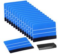 15 pieces squeegee for foil foil squeegee with felt edge: squeegee set for car, window film, furniture film, wall stickers, tint film, foiling tool, plastic pressing squeegee, foiling tool, 10 x 7.5