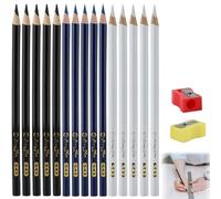 15 Pieces Tailor's Chalk, 3 Colours Tailor's Chalk Pen, Practical Sewing Chalk, Fabric Chalk, Trick Marker Sewing with 2 Pencil Sharpeners for Dressmaking, Sewing, Crafts