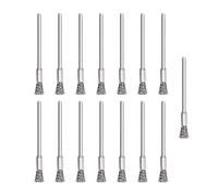 15 Pieces Wire Brush Drill Set Steel Wire Pen Brushes with 0.12 Inch Shank, Universal Rotary Buffing Polishing Cleaning Tools for Removing Rust Paint Corrosion (Pencil Brush)
