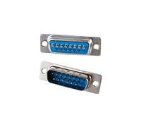 15 Pin Male D Sub 2 Row Chassis Mount Solder Connector Plug DB 15 Computer PC