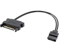 15-Pin SATA Male to 6-Pin Slimline Power Adapter Cable | 17cm Braided Sleeve | Universal PC Power Cable for Optical Drives & Storage Devices | Non-OEM Replacement
