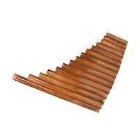 15 Pipes G-tune Pan Flute Chinese Traditional Woodwind Instrument Natural Bamboo Panpipes Left/Right Hand Beginners Pan Flute (Color : Left)