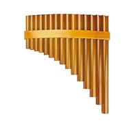 15 Pipes Pan Flute G Key Musical Instruments Brown Woodwind Instrument Handmade Pan Pipes