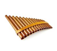 15 Pipes Pan Flute G Key Musical Instruments Brown Woodwind Instrument Handmade Pan Pipes Beginners Pan Flute