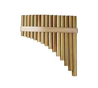15 Pipes Pan Flute G Key Musical Instruments Original Colour Woodwind Instrument Handmade Pan Pipes (Color : Right)