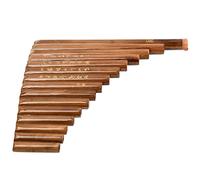 15 Pipes Traditional Brown Pan Flute G Key Chinese Musical Instrument Pan Pipes Woodwind Instrument
