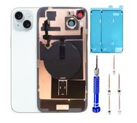 15 Plus Back Glass Replacement Kit with Plate & Flex Cable and All Parts, Blue, 6.7 Inch for iPhone 15Plus Back Cover Glass, with Repair Tools (Blue)
