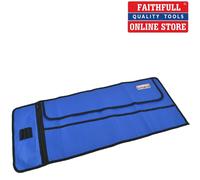 15 POCKET ROLL UP TOOL, DRILL BITS STORAGE WALLET 32cm X 67cm, FAITHFULL FAITR15