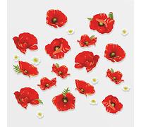 15 Poppy Window Stickers for Glass 2022 - Poppies for Remembrance Day Window Decorations with Primroses