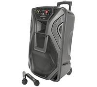 QTX BUSKER 12 Rechargeable Battery Powered Portable PA with 2 Wireless Microphones and Bluetooth Connectivity 12Inch