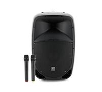 15" Portable PA System with Wireless Microphones 320W Bluetooth PA Speaker Trolley SZPA-P15