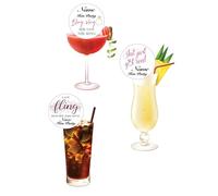 15 Pre-Cut Circle Personalised Funny Cute Sayings Hen Party Edible Wafer Paper Cocktail Drinks Champagne Prosecco Toppers Decorations - 5cm Circles