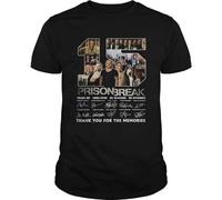 15 Prison Break Thank You for The Memories The Signature Mens T-Shirt Cotton Unisex Tee Black Tops XL