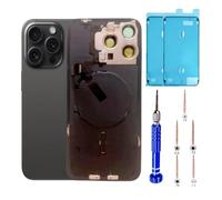 15 Pro Max Back Glass Replacement Kit with Plate & Flex Cable and All Parts, Black Titanium, 6.7 Inch for iPhone 15Pro Max Back Cover Glass, with Repair Tools (Black Titanium)