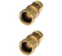 15 psi Water Pressure Reducer Regulator for Drip Tape, 3/4 inch Hose Thread, 120 psi Max Inlet Pressure, Lead-free Brass, Low Flow Rate, Qty: 2