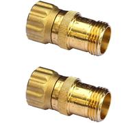 15 psi Water Pressure Reducer Regulator for Drip Tape, 3/4 inch Hose Thread, 125 psi Max Inlet Pressure, Lead-free Brass, Low Flow Rate, Qty: 2