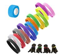 15 Puppy Collars with 1 Bandage for Pets, Self-Adhesive Collars, Kitten Identification Collars, Adjustable Collars for Newborn Pets Small Cats Dogs