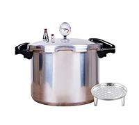15 quart High capacity pressure cookers with cooking rack canning pressure canner with gauge Explosion proof safety valve Extra-large size great for big canning jobs/natural gas-open flame