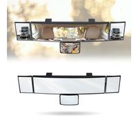 15" Rear View Mirror with Baby Mirror,Car Panoramic Rearview Mirrors Extender,Clip on Large Wide Angle Rear View Mirror for Truck Car and SUV