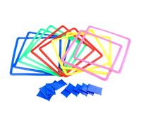 15" Rings Set for Kids, 10 Rings + 10 Connectors, Indoor Outdoor Yard Game Fun Physical Activity Toy for Boys and Girls with Storage