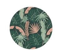 15" Round Placemats Set of 1, Tropical Leaves Heat Resistant Washable Table Mats, Non Slip Wipeable Place Mats for Kitchen Dining Holiday Party Table Decor, Indoor & Outdoor Use