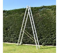 Trade Master Pro® 2 Section Combination Ladder | All in One Extension Ladder, Double Step Ladder | Aluminium | Anti Slip Stabiliser Bar | 150kg Weight Rating | EN131 Pro Certified | Size: 2x15