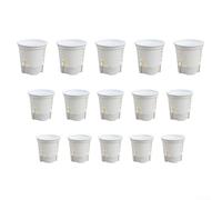 15 Self Watering Pots with Deep Reservoirs for Orchids Herbs Succulents and Other Common Houseplants (White)