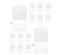 15 Set Reusable Wardrobe Dehumidifier Bag Plastic Moisture Control | Hanging Design, No Added Chemicals, for Wardrobe and Car Use, White Plastic, Family