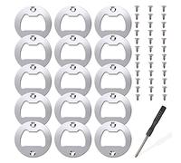 15 Sets Bottle Opener Inserts Hardware, MaehSab Metal Insert Parts Kit for Bottle Opener Resin Casting Molds, Resin Woodworker Beer Opener DIY Accessories