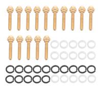 15 Sets Classical Guitar Peg Fixing Screws with Washer | Triple Plate Machine Head Hardware, Easy Installation, No Drilling Required, for Nylon String Tuner Shafts