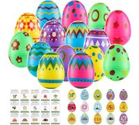 15 Sets Resurrection Easter Story Eggs Easter Plastic Eggs with Religious Story Cards Holy W hristian Empty Egg for Resurrection Party Hunt Basket Stuffers Sunday School Home Class Activity Gifts