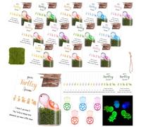 15 Sets You're Turtley Awesome Inspirational Gift 15 Luminous Mini Resin Turtles 15 Turtle Greeting Cards 15 Glass Bottles and Artificial Moss for Coworker Employee Appreciation Gifts Pocket Favors
