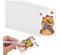 15 Sheet Magic Foam Texture Paper, 4.33x2.75in White Cellulose Cards Puffy Texture Paper Arts and Crafts Supplies for 3D Painting & Card Making