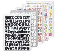 15 Sheets 1/2 Inch SHUNYINLAI Letter Number Stickers - 1680 Pieces Capital Small Sticker for Scrapbook,Name,Water Bottle,Cap,Crafts and DIY.
