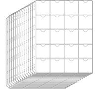 15 Sheets 300 Pockets Coin Pocket Pages for 2" x 2" Cardboard Coin Flips, Standard 9-Hole for Coins Coin Binder Collection Supplies Pages
