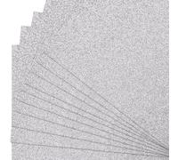 15 Sheets A4 Silver Glitter Cardstock, 300gsm Non Shed Glitter Craft Paper for Scrapbook DIY Art Project Greeting Cards Party Decoration