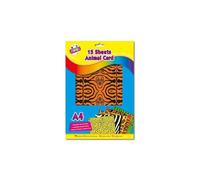15 Sheets Animal Prints Craft Cards