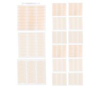 15 Sheets Lace Double Eyelid Tape Size Invisible Stickers | Double Sided, Ultra Thin Mesh Lace Finish, Beige Shade, Repositionable Use, for Hooded Uneven Eyelids