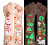 15 Sheets of Children's Christmas Tattoos, Christmas Tattoos, Advent Calendar Filling Children, Santa Gifts Small Items for Advent Calendar, Children, Christmas Gifts for Children