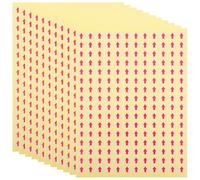 15 Sheets Red Arrow Labels for Quick Identification | Paper Adhesive Sheets, Vivid Colour, Inventory Marking Supply, for Product Parts and Fast Checks