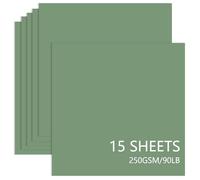 15 Sheets Sage Green Cardstock 12"x12",250gsm/90lb Heavyweight Cover Cardstock Paper, Thick and Smooth Card Stock Perfect for Card Making, Scrapbooking and Crafts (Sage Green)