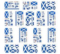 15 Sheets Scotland Flag Temporary Tattoos I Love Scotland Tattoo Stickers for 2026 World Cup Football Scottish Decorations NationalFlag Face Tattoos for World Cup Football Fan St Andrew's Day Supplies