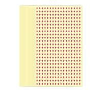 15 Sheets Small Arrow Stickers, 0.2" Self-Adhesive Removable Mini Arrow Label for Quality Control Inventory Marking - Red
