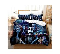 (15, Single) Nightmare on Christmas Eve Bedding Set Valentine's Day 3 Piece Pillowcase Comforter Set