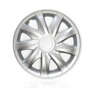 15" Single Wheel Cover Hub Cap Universal 1pc ABS NRM Draco Silver Car Trim Rim