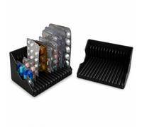 15 Slots Blister Pack Pill Organiser for Elderly (2, Black)